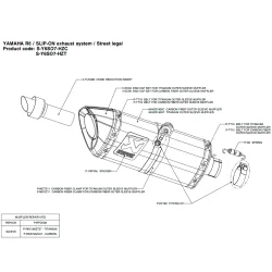 ABGAS- AKRAPOVIC EXAGONAL CARBON YAMAHA R6 08-09 GENEHMIGT 2