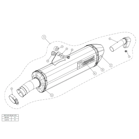 AKRAPOVIC SILENCIADOR TITANIO BMW F 800 GT 13-16 / R   S-B8SO4-HRT