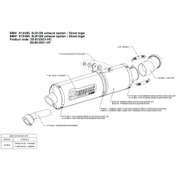 DÄMPFER AKRAPOVIC BMW K1200 R / S 2005-08 2