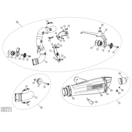 AKRAPOVIC CONECTOR ALTO BMW R NINET 2014 L-B12SO6T