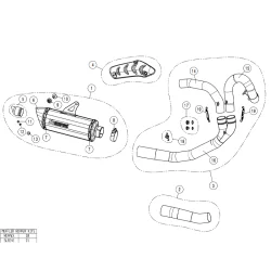 AKRAPOVIC STECKER DUCATI MONSTER 821 2014-2019 2