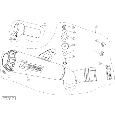 AKRAPOVIC TITAN SCHALLDÄMPFER CBR 1000 RR 2014-216 S-H10SO11-T
