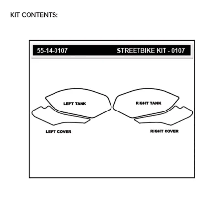 STOMPGRIP Kit de adhesivos ICON BMW S 1000 RR 2015-2018 / S 1000 R 2014-2015. REF 55-14-0107