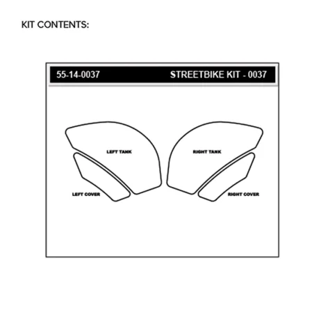 STOMPGRIP Kit de adhesivos ICOM KAWASAKI ZX-6R 2009-2019