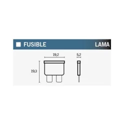 Caja de 50 fusibles a lama 15A AZUL