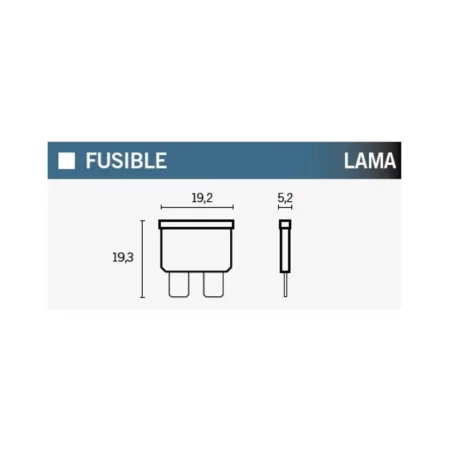 Caja de 50 fusibles a lama 15A AZUL