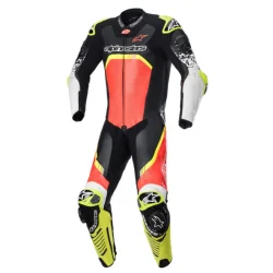 TRAJE / MONO ALPINESTARS GP TECH V4 PROFESSIONAL BLACK / RED FLUO / YELLOW FLUO