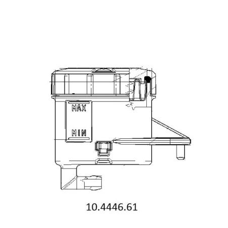 Brembo depósito freno 45cc salida 90º Ahumado 10444663