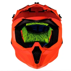 CASCO MT MX802 FALCON KARSON F3 NARANJA FLUOR MATE 2