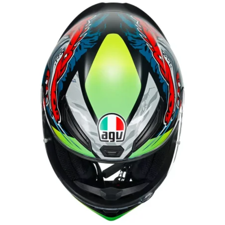 CASCO AGV K-1 DUNDEE MATT LIME / RED