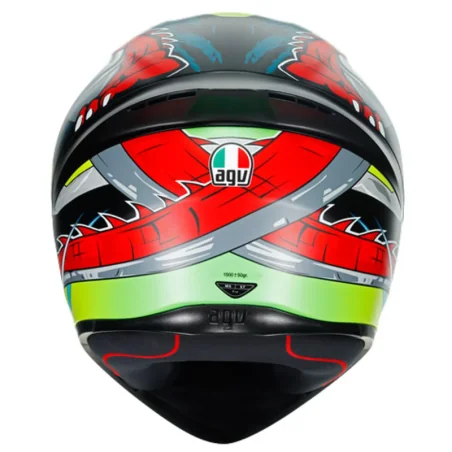 CASCO AGV K-1 DUNDEE MATT LIME / RED