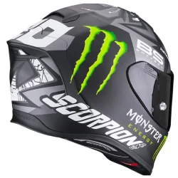 CASCO SCORPION EXO-R1 AIR FABIO QUARTARARO MONSTER REPLICA MATT BLACK / SILVER 2