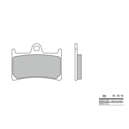BREMBO 07077XS Pastillas de freno sinterizadas