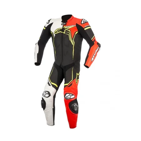 MONO ALPINESTARS GP PLUS V2 PROFESIONAL NEGRO / BLANCO / ROJO FLUO / AMARILLO FLUO