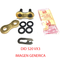Enganche clip DID 520 VX3 oro