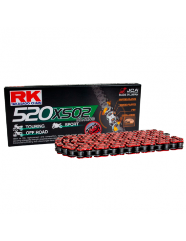 Cadena de transmisión RK XSO2 520 Roja