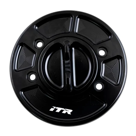 Tapon de deposito R en aluminio en color negro con cierre de rosca para YAMAHA y DUCATI