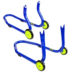Pack Caballete Delantero y Trasero moto BIHR AZUL