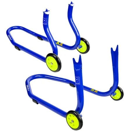 Pack Front- und Heckständer Motorrad BIHR BLAU