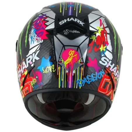 CASCO SHARK RACE-R PRO CARBON REPLICA LORENZO CATALUNYA GP CARBON / CHROM / GREEN