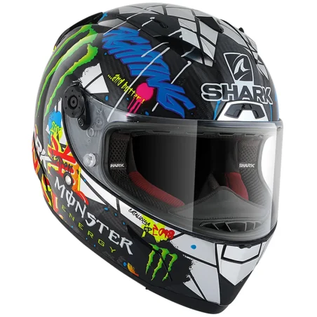 CASCO SHARK RACE-R PRO CARBON REPLICA LORENZO CATALUNYA GP CARBON / CHROM / GREEN