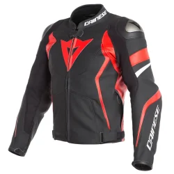 CHAQUETA DAINESE AVRO 4 BLACK-MATT / LAVA-RED / WHITE
