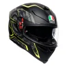 CASCO AGV K-5 S PINLOCK MAXVISION TORNADO BLACK / YELLOW FLUO