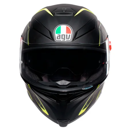 CASCO AGV K-5 S PINLOCK MAXVISION TORNADO BLACK / YELLOW FLUO