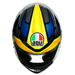 CASCO AGV K6 JOAN MIR BLACK / BLUE / YELLOW 2