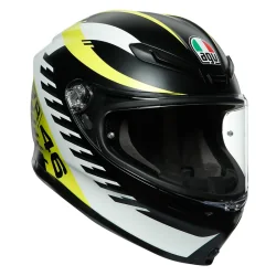 CASCO AGV K6 ROSSI RAPID 46 MATT BLACK / WHITE / YELLOW