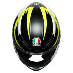 CASCO AGV K6 ROSSI RAPID 46 MATT BLACK / WHITE / YELLOW 2