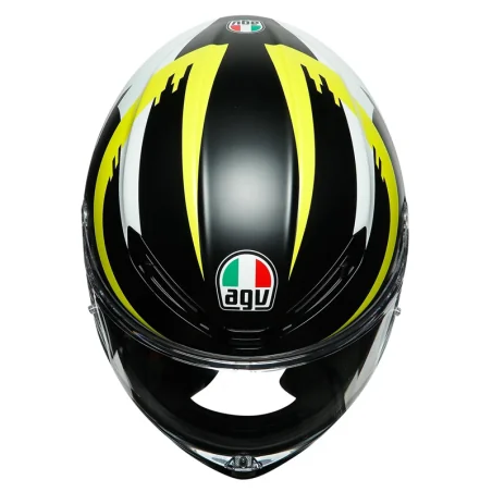 CASCO AGV K6 ROSSI RAPID 46 MATT BLACK / WHITE / YELLOW