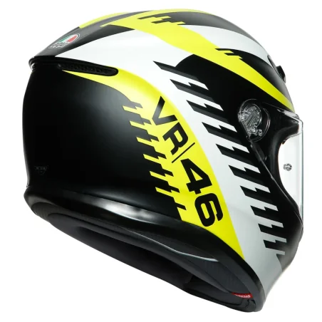 CASCO AGV K6 ROSSI RAPID 46 MATT BLACK / WHITE / YELLOW