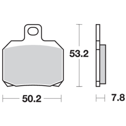 Pastilla de freno SBS P730-HF Trasera 2