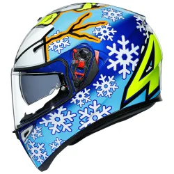 CASCO AGV K-3 SV PINLOCK MAXVISION ROSSI WINTER TEST 2016 2
