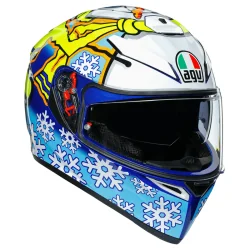 CASCO AGV K-3 SV PINLOCK MAXVISION ROSSI WINTER TEST 2016