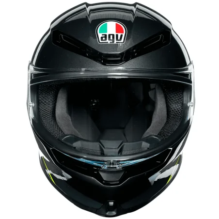 CASCO AGV K6 MINIMAL GUNMETAL / BLACK / YELLOW FLUO
