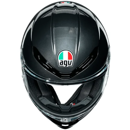 CASCO AGV K6 MINIMAL GUNMETAL / BLACK / YELLOW FLUO
