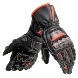 GUANTES DAINESE FULL METAL 6 NEGRO / ROJO FLUO