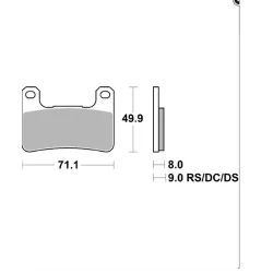 Pastillas de freno SBS P806-RST DUAL SINTER 2