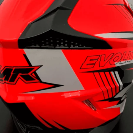CASCO NIÑO IMR MX NARANJA FLUOR GAMA EVOLUTION