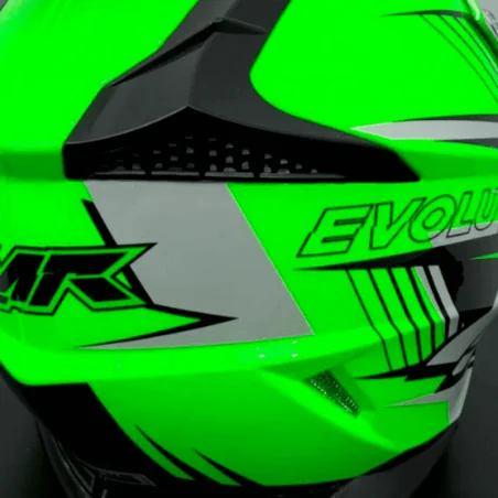 CASCO NIÑO IMR MX VERDE FLUOR GAMA EVOLUTION