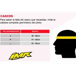 CASCO NIÑO IMR MX AMARILLO FLUOR GAMA EVOLUTION 2
