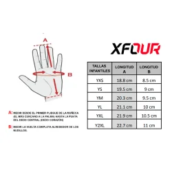GUANTES ASFALTO NIÑO BLANCO/NEGRO 2