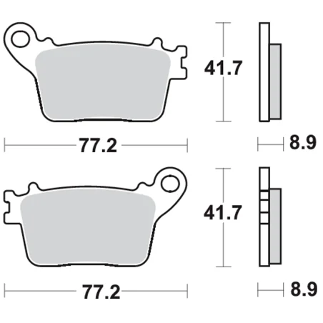 Pastilla de freno SBS P834-LS Trasera