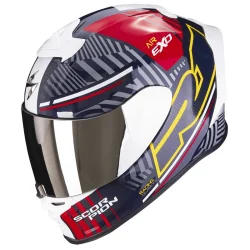 CASCO SCORPION EXO-R1 EVO AIR VICTORY RED / BLUE / YELLOW