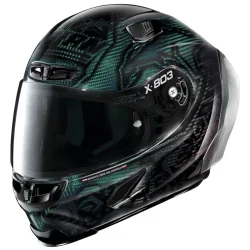 CASCO X-LITE X-803 RS ULTRA CARBON REPLICA CASEY STONER SUPERHERO CARBON NUANCE GREEN / RED