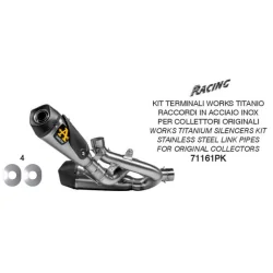 SILENCIADORES RACING WORKS ARROW ACERO INOXIDABLE TITANIO DUCATI PANIGALE V4 2018-2022