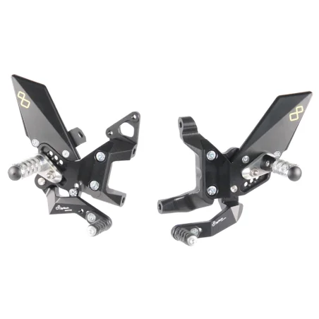 LIGHTECH ESTRIBERAS AJUSTABLES CON REPOSAPIES FIJOS DUCATI REF: FTRDU010