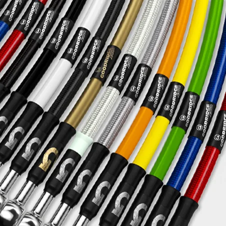 Latiguillos metálicos Delanteros GOODRIDGE sin ABS para moto